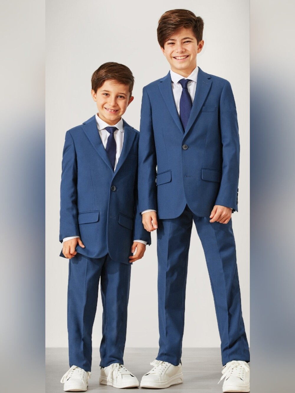 Boys's Blue Single-Breasted Suit